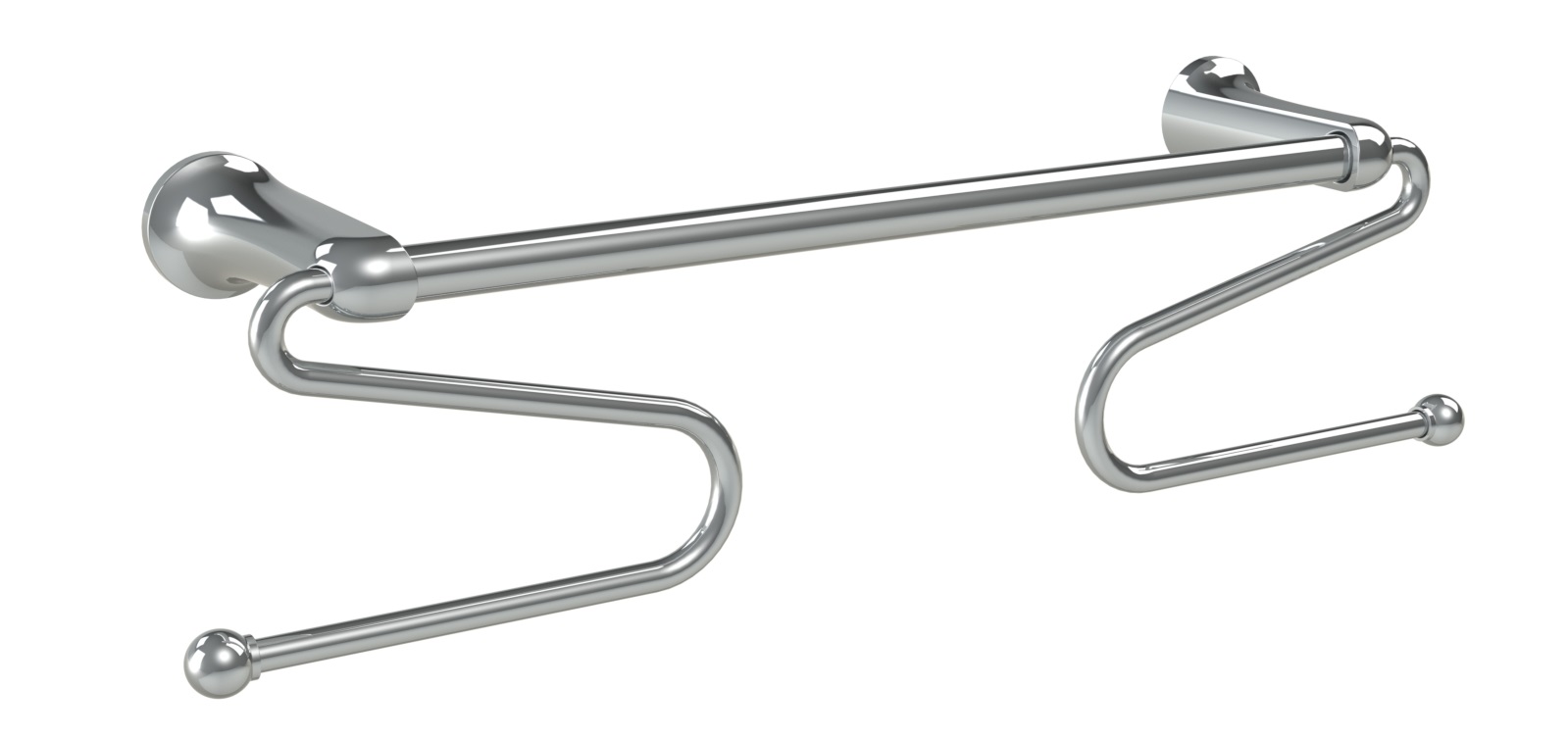 Isometric view of the Airfold towel bar